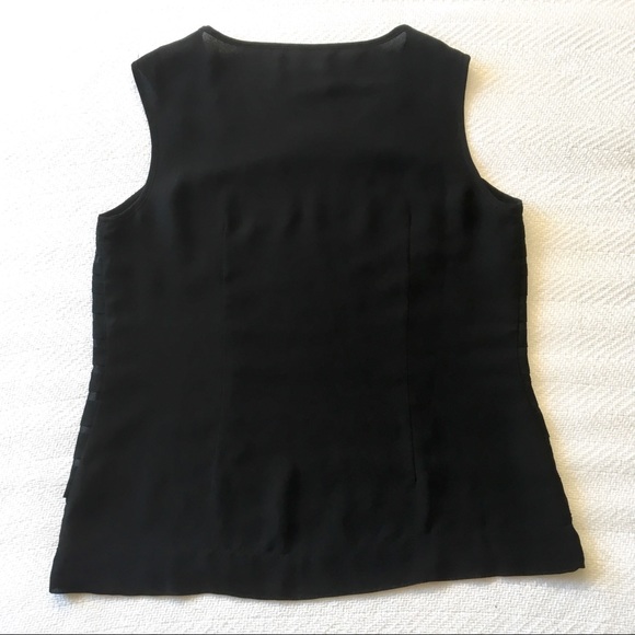 Coldwater Creek Black Sleeveless Ruffle Top XS 4 - Picture 4 of 8